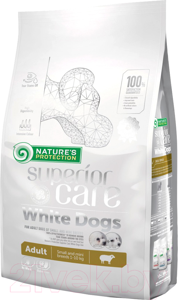 Сухой корм для собак Nature's Protection SC White Dogs Lamb Adult Small and Mini Breeds / NPSC45664 (10кг)