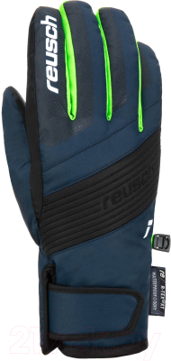 Перчатки лыжные Reusch Duke R-Tex Xt Junior / 6261212-7712 (р-р 4.5, Black/Dress Blue/Green)