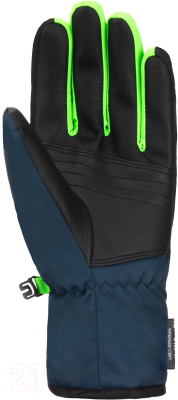 Перчатки лыжные Reusch Duke R-Tex Xt Junior / 6261212-7712 (р-р 5.5, Black/Dress Blue/Green)