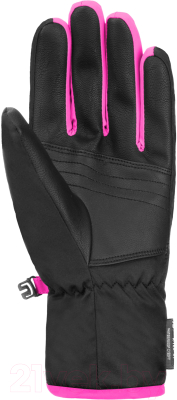 Перчатки лыжные Reusch Duke R-Tex Xt Junior / 6261212-7720 (р-р 6, Black/Pink Glo)