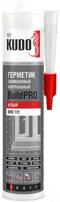 Герметик силиконовый Kudo PROFF SMS-131 Нейтральный (280мл, белый)