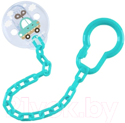Изображение товара Держатель для пустышки Canpol Безопасная булавка. Игрушки / 10/889 (бирюзовый)
