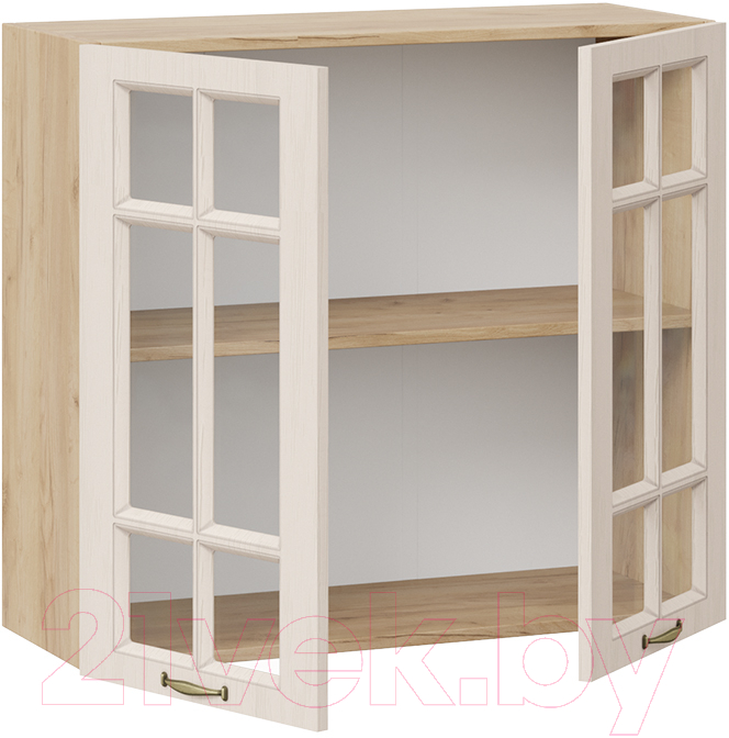 Шкаф навесной для кухни ТриЯ Лина 1В8С (дуб крафт золотой/крем) — фото 2