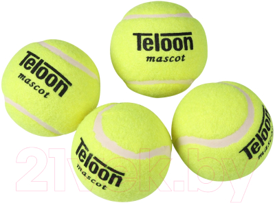 Набор теннисных мячей Teloon Стандарт 801Т Р4 (4шт, желтый)