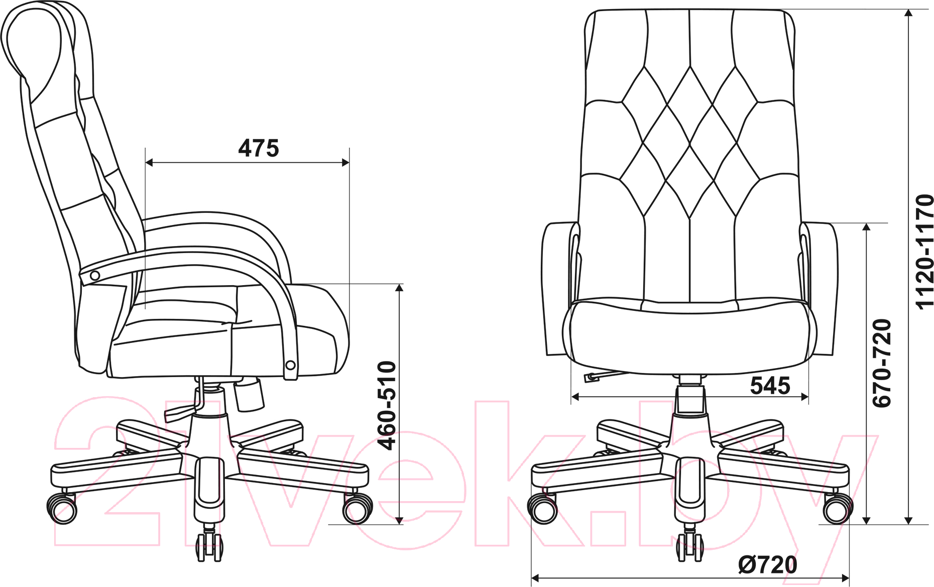 Кресло офисное Бюрократ T-9928WALNUT/ECO