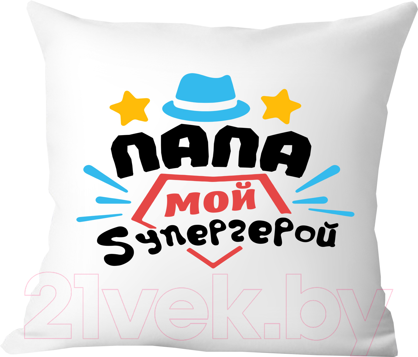 Подушка декоративная Print Style Папа - мой супергерой / 40x40plat109
