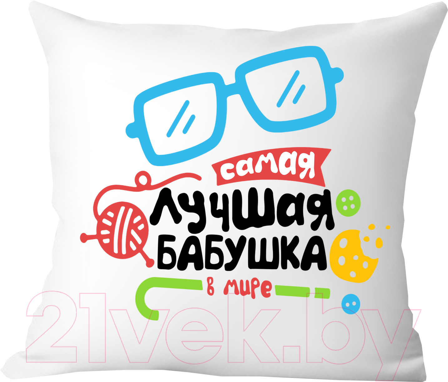 Подушка декоративная Print Style Самая лучшая бабушка в мире / 40x40plat113