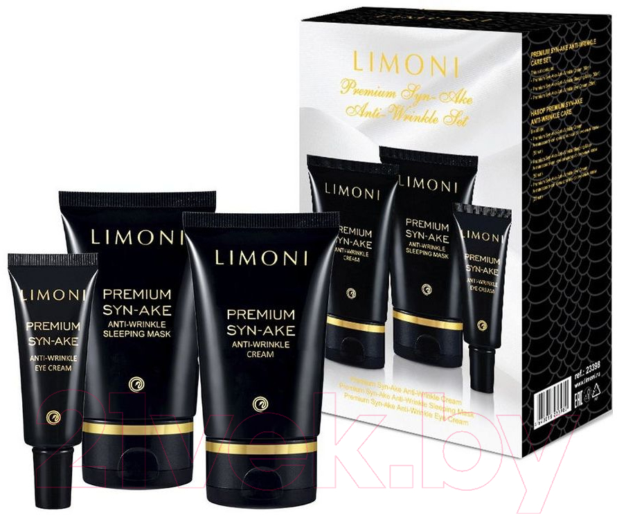 Набор косметики для лица Limoni Premium Syn-Ake Anti-Wrinkle Care Set Cream+Eye Cream+Sleeping M