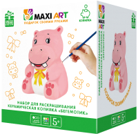 Набор для творчества Maxi Art Керамическая копилка Бегемотик / MA-2503-1 - 