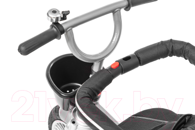 Трехколесный велосипед с ручкой NINO Lux (черный)