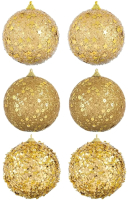 Набор шаров новогодних Elan Gallery 970064 (золото) - 