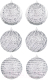 Набор шаров новогодних Elan Gallery Полоски / 970073 (серебро) - 