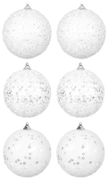 Набор шаров новогодних Elan Gallery 970076 (белый) - 