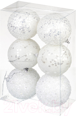 Набор шаров новогодних Elan Gallery 970076 (белый)