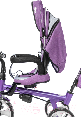 Трехколесный велосипед с ручкой NINO Optima (фиолетовый)