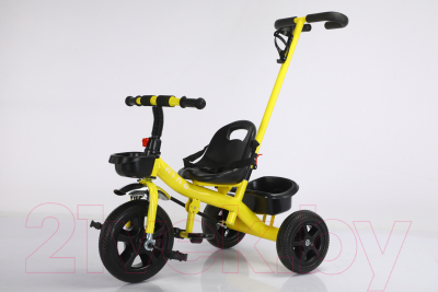 Трехколесный велосипед с ручкой NINO Comfort Plus (желтый)
