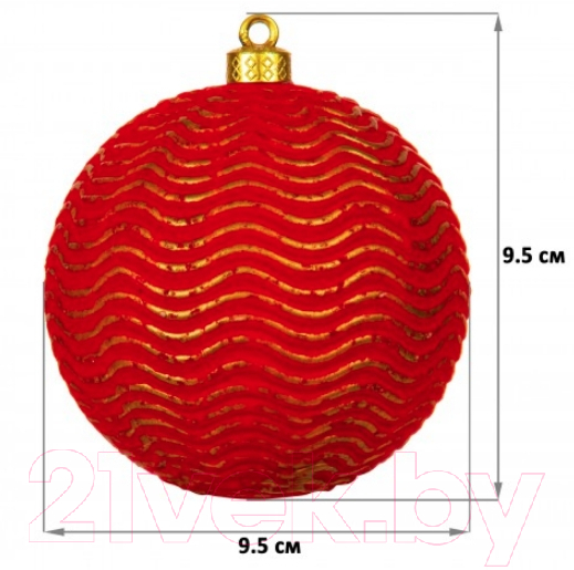 Набор шаров новогодних Elan Gallery Красный бархат / 970091