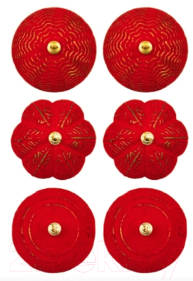 Набор шаров новогодних Elan Gallery Красный бархат / 970091
