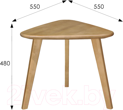 Журнальный столик Мебелик Ретро (бук)