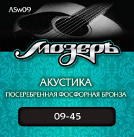 Струны для акустической гитары Мозеръ ASw09 - 