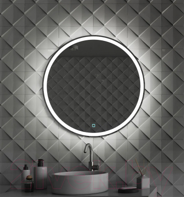 Зеркало Пекам Ring 1-s 90x90 / ring1-90x90s (с подсветкой и сенсором на прикосновение)