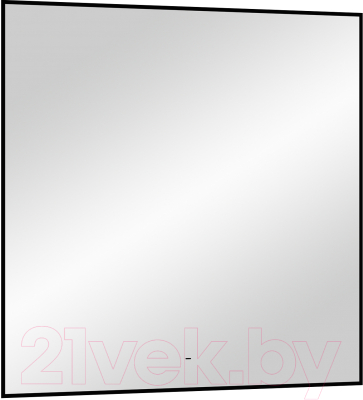 Зеркало Континент Amer Led 100x100 (с фоновой подсветкой, бесконтактным сенсором, черная окантовка)
