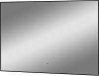 Зеркало Континент Amer Led 100x70 (с фоновой подсветкой, бесконтактным сенсором, черная окантовка) - 