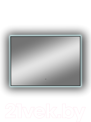 Зеркало Континент Amer Led 100x70 (с фоновой подсветкой, бесконтактным сенсором, черная окантовка)