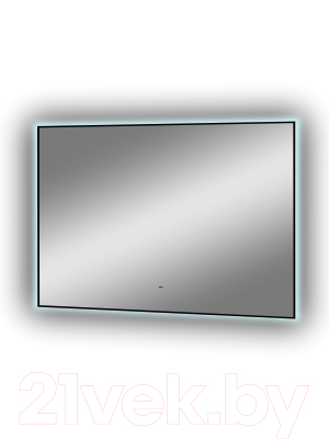 Зеркало Континент Amer Led 100x70 (с фоновой подсветкой, бесконтактным сенсором, черная окантовка)