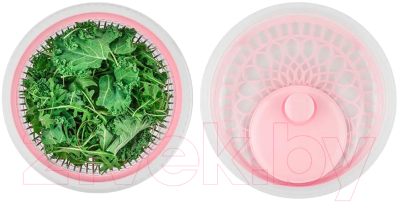 Сушка для зелени Elan Gallery Механическая центрифуга / 120130 (4.5л, розовый)