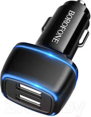 Зарядное устройство автомобильное Borofone BZ14 с кабелем Type-C (черный)