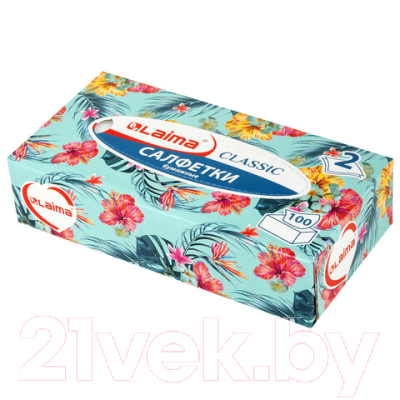 Бумажные салфетки Laima Everyday. Косметические / 113588 (100шт)