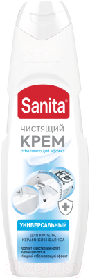 Универсальное чистящее средство SANITA Крем с отбеливающим эффектом Сила Белого (600г)