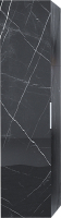 Шкаф-пенал для ванной Garda Venice 22н-300_PVC (черный мрамор) - 
