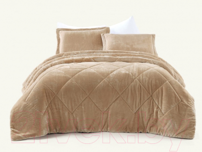 Набор текстиля для спальни Arya Шерпа Leron / 8680943220042 (180x230, бежевый)