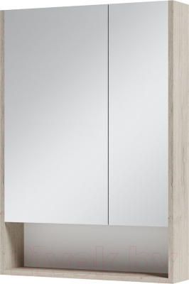 Шкаф с зеркалом для ванной Misty Мускат 60 / П-Мус04060-01