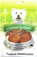 Лакомство для собак Домашний деликатес Утиные медальоны (55г) - 