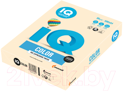 Бумага IQ Color Pale А4 80г/м2 (500л, кремовый)