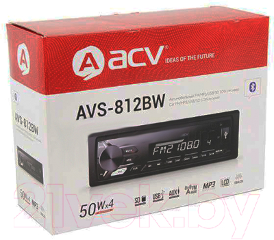 Автомагнитола ACV AVS-812BW (белый)