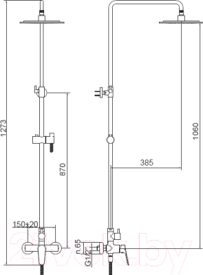 Душевая система IB Rubinetti Magictouch MU800CC