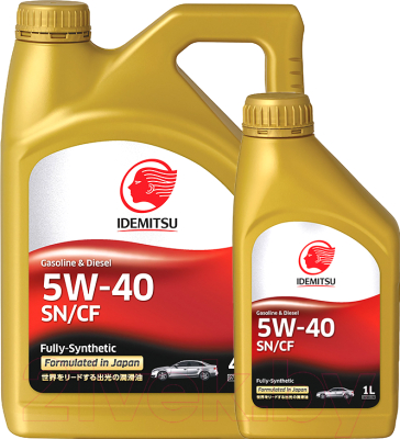 Моторное масло Idemitsu SN/CF 5W40 / 012214 (4л+1л)