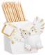 Миниатюра изображения товара Держатель для зубочисток Elan Gallery Сова / 330727 (белый, золотистый)