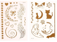 

Набор временных татуировок Школа талантов, Татуировки-переводки Котики, сердца, звезды / 5160972