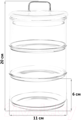 Емкость для хранения Elan Gallery Crystal glass / 360112