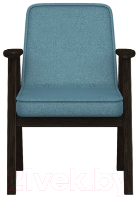 Кресло мягкое Мебелик Ретро (голубой/венге)