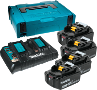 

Набор аккумуляторов для электроинструмента Makita, BL1860B 4шт + зарядное DC18RD