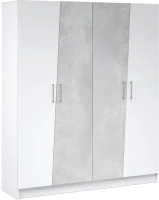 Шкаф Империал Антария 4-х дверный без зеркал (белый жемчуг/ателье) - 