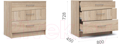 Изображение товара Комплект мебели для спальни Империал Антария 4 (дуб сонома)