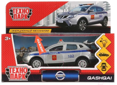 Автомобиль игрушечный Технопарк Nissan Qashqai Полиция / QASHQAI-P-SL