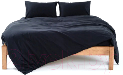 Комплект постельного белья GoodNight Сатин Делюкс Евро 2 / 267076 (черный)